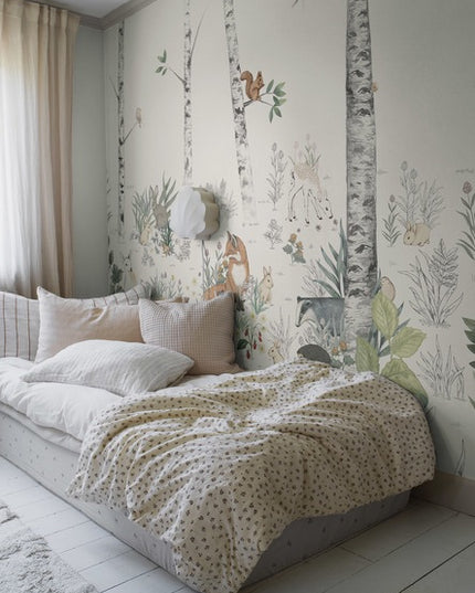 Kleur_Mijn_Interieur_Borastapeter_NewbieII_7481_MagicForest_Mural_Roomshot