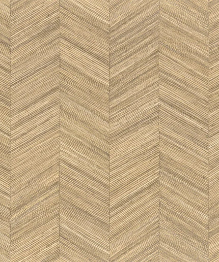 75370916 Casamance Nature Sur Mesure Ocotea - Dit behang is subtiel opgebouwd met warme beige en lichtbruine tinten