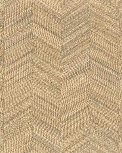 75370916 Casamance Nature Sur Mesure Ocotea - Dit behang is subtiel opgebouwd met warme beige en lichtbruine tinten