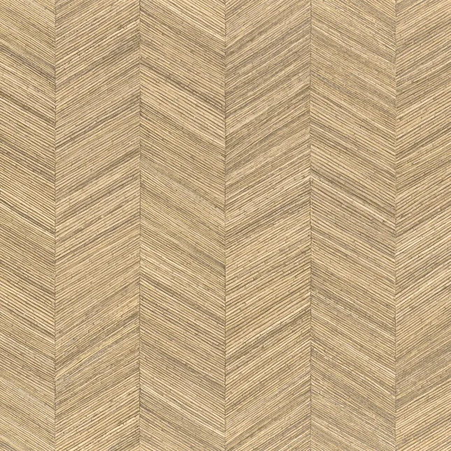 75370916 Casamance Nature Sur Mesure Ocotea - Dit behang is subtiel opgebouwd met warme beige en lichtbruine tinten