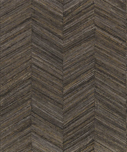 75371120 Casamance Nature Sur Mesure Ocotea - Dit behang is uitgevoerd in een verfijnd samenspel van zwart