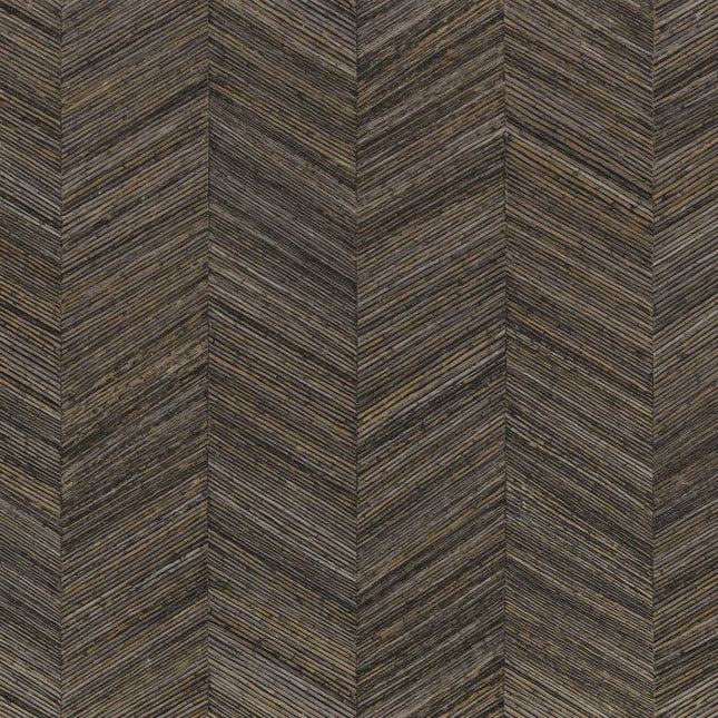 75371120 Casamance Nature Sur Mesure Ocotea - Dit behang is uitgevoerd in een verfijnd samenspel van zwart