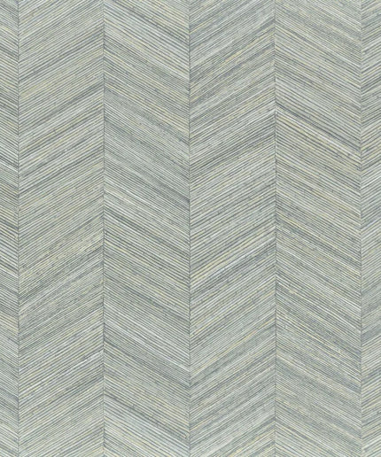 75371324 Casamance Nature Sur Mesure Ocotea - Dit behang is subtiel van kleurgebruik met zachte turquoise