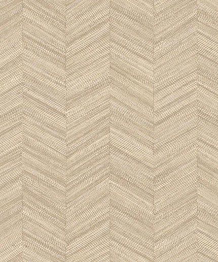 75372446 Casamance Nature Sur Mesure Ocotea - Dit behang is uitgevoerd in zachte beige en lichte bruintinten