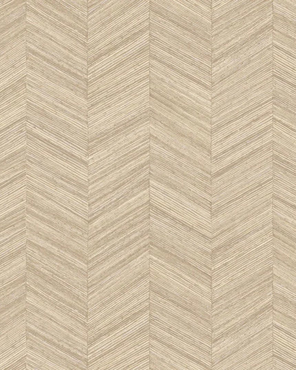 75372446 Casamance Nature Sur Mesure Ocotea - Dit behang is uitgevoerd in zachte beige en lichte bruintinten