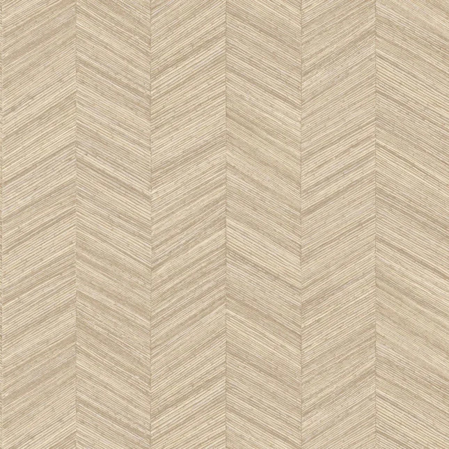 75372446 Casamance Nature Sur Mesure Ocotea - Dit behang is uitgevoerd in zachte beige en lichte bruintinten