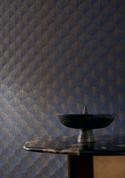 76651630 Casamance Magnitude Textures Nereides Bleu roi/doré