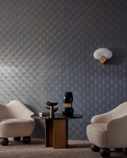 76651630 Casamance Magnitude Textures Nereides Bleu roi/doré