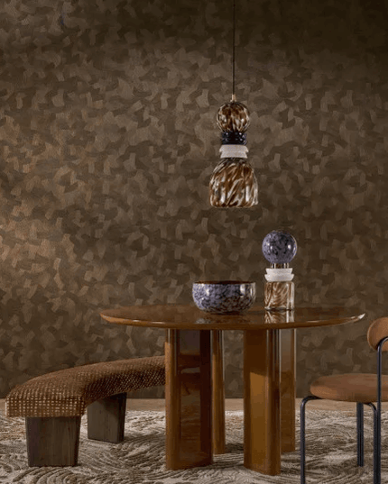 76662854 Casamance Magnitude Textures Berenice Noir/doré