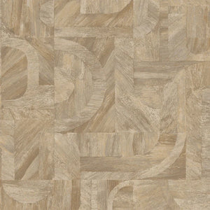 76870304 Casamance Nature Sur Mesure Intarsia - Dit behang is rijk aan warme tinten van beige en lichtbruin met subtiele nuances van zandkleur voor een natuurlijke