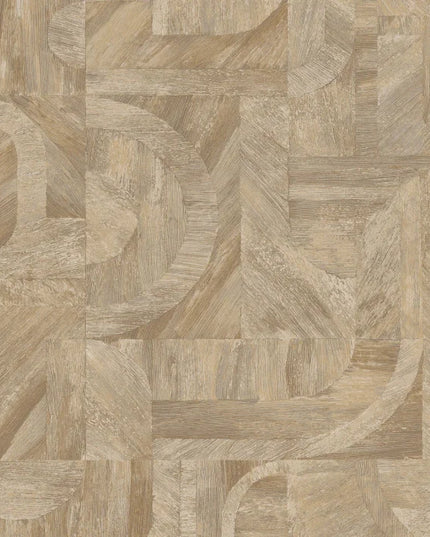 76870304 Casamance Nature Sur Mesure Intarsia - Dit behang is rijk aan warme tinten van beige en lichtbruin met subtiele nuances van zandkleur voor een natuurlijke