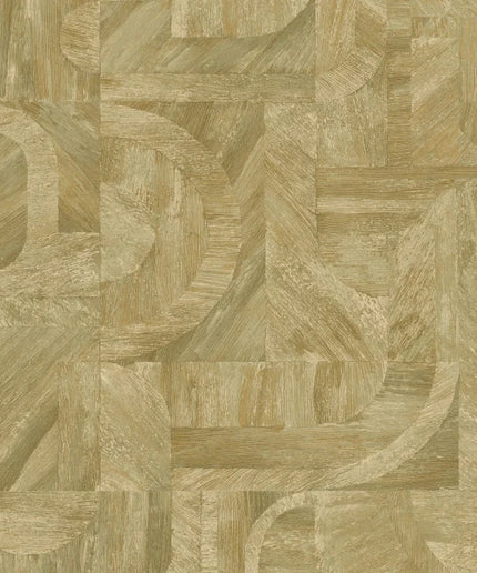 76870508 Casamance Nature Sur Mesure Intarsia - Dit behang is een mix van zachte beige en zandtinten met subtiele houtnerfdetails