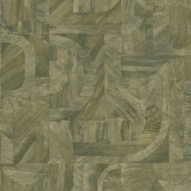 76870610 Casamance Nature Sur Mesure Intarsia - Dit behang is een harmonieuze mix van diverse groentinten