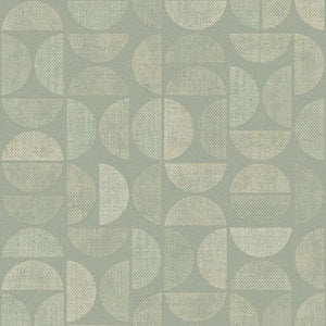 76881120 Casamance Nature Sur Mesure Dualis - Dit behang is uitgevoerd in zachte groentinten met een vleugje blauw en subtiele beige accenten