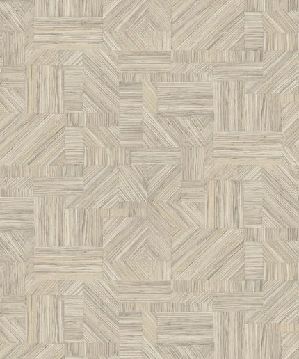 76891630 Casamance Nature Sur Mesure Imbrication - Dit behang is een subtiele mix van beige