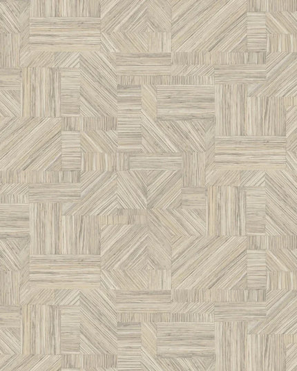 76891630 Casamance Nature Sur Mesure Imbrication - Dit behang is een subtiele mix van beige