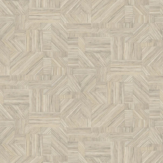 76891630 Casamance Nature Sur Mesure Imbrication - Dit behang is een subtiele mix van beige