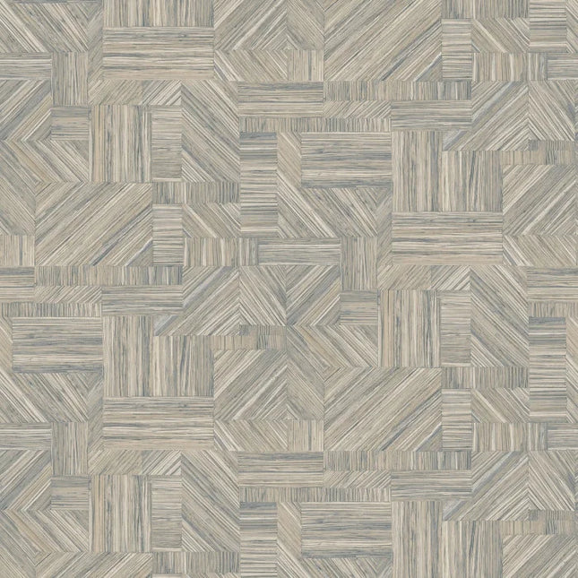 76891834 Casamance Nature Sur Mesure Imbrication - Dit behang is subtiel opgebouwd uit zachte tinten beige