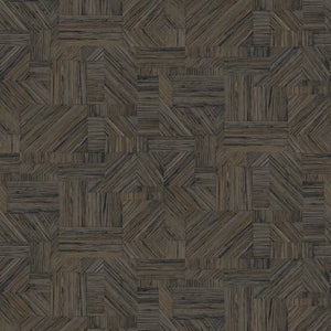 76892344 Casamance Nature Sur Mesure Imbrication - Dit behang is opgebouwd uit een harmonieuze mix van zwart