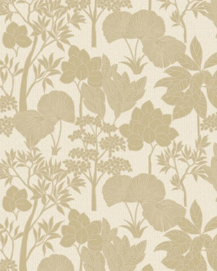 76900100 Casamance Tressora Inara - Dit behang is uitgevoerd in zachte beige en crèmekleuren