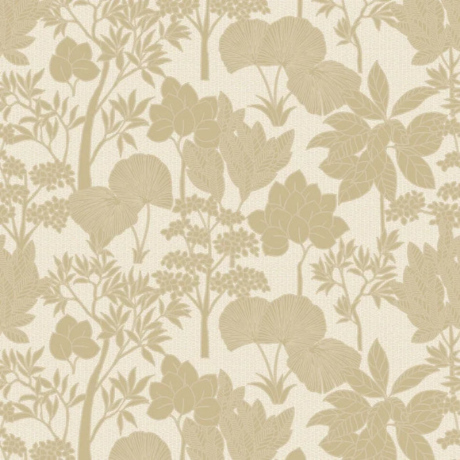 76900100 Casamance Tressora Inara - Dit behang is uitgevoerd in zachte beige en crèmekleuren