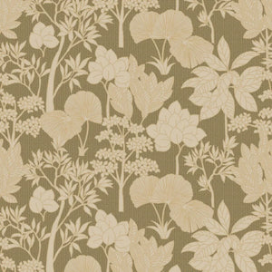 76900202 Casamance Tressora Inara - Dit behang is uitgevoerd in zachte beige en crèmetinten tegen een warme