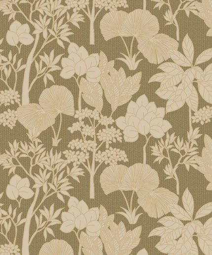 76900202 Casamance Tressora Inara - Dit behang is uitgevoerd in zachte beige en crèmetinten tegen een warme