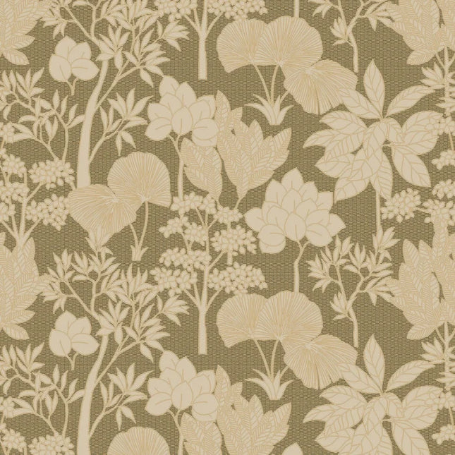 76900202 Casamance Tressora Inara - Dit behang is uitgevoerd in zachte beige en crèmetinten tegen een warme