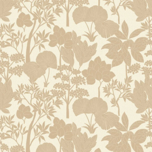 76900406 Casamance Tressora Inara - Dit behang is een subtiele combinatie van zacht wit en warme beige tinten