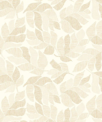 76910916 Casamance Tressora Lontara - Dit behang is uitgevoerd in wit met zachte beige en lichtbruine tonen die een natuurlijke en warme sfeer creëren.
