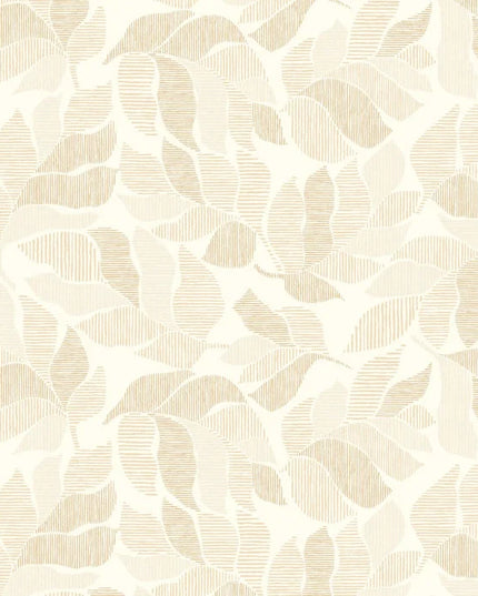 76910916 Casamance Tressora Lontara - Dit behang is uitgevoerd in wit met zachte beige en lichtbruine tonen die een natuurlijke en warme sfeer creëren.