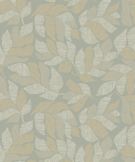 76911120 Casamance Tressora Lontara - Dit behang is subtiel samengesteld uit zachte grijstinten en beige met een lichtblauwe ondertoon