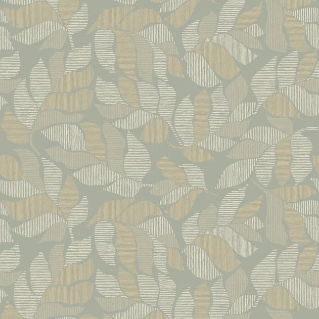 76911120 Casamance Tressora Lontara - Dit behang is subtiel samengesteld uit zachte grijstinten en beige met een lichtblauwe ondertoon