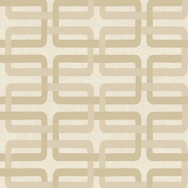 76932854 Casamance Tressora Matjara - Dit behang is uitgevoerd in zachte beige en crèmekleuren met een subtiel lijnenspel voor een rustige en elegante uitstraling.
