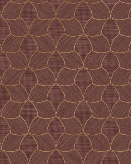 76943976 Casamance Tressora Tressana - Dit behang is een warme mix van dieprood en bruin