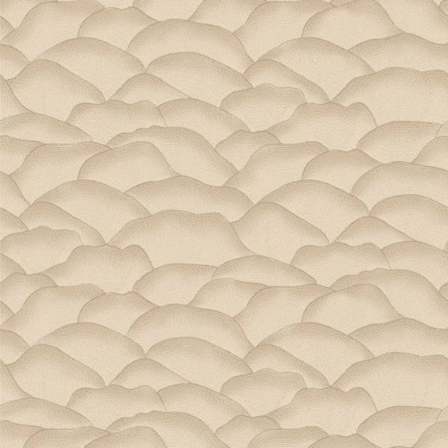 76971324 Casamance Broderies Ondula - Dit behang is een subtiele mix van beige en lichtbruin