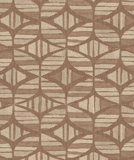 76982548 Casamance Broderies Filandra - Dit behang is uitgevoerd in warme bruine en beige tinten