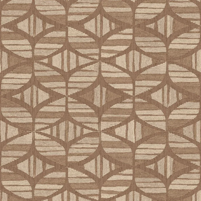 76982548 Casamance Broderies Filandra - Dit behang is uitgevoerd in warme bruine en beige tinten