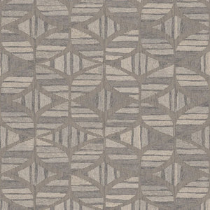 76982854 Casamance Broderies Filandra - Dit behang is een subtiele mix van warme bruine tinten met grijs en beige