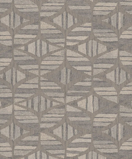 76982854 Casamance Broderies Filandra - Dit behang is een subtiele mix van warme bruine tinten met grijs en beige