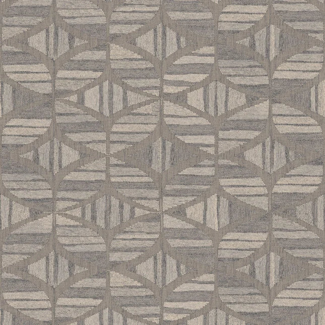 76982854 Casamance Broderies Filandra - Dit behang is een subtiele mix van warme bruine tinten met grijs en beige