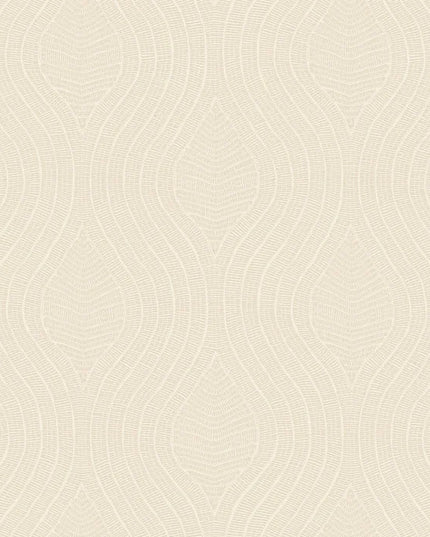 76992956 Casamance Broderies Brodelia - Dit behang is subtiel uitgevoerd in zachte beige en crèmekleurige tinten met een fijn