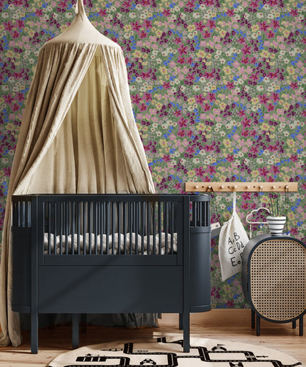 Babykamer Bloemen Behang - Flower Field