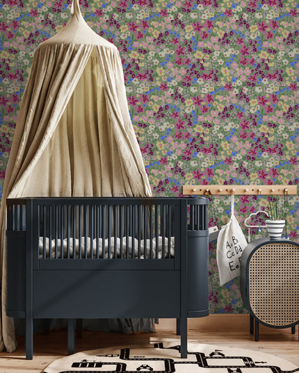 Babykamer Bloemen Behang - Flower Field