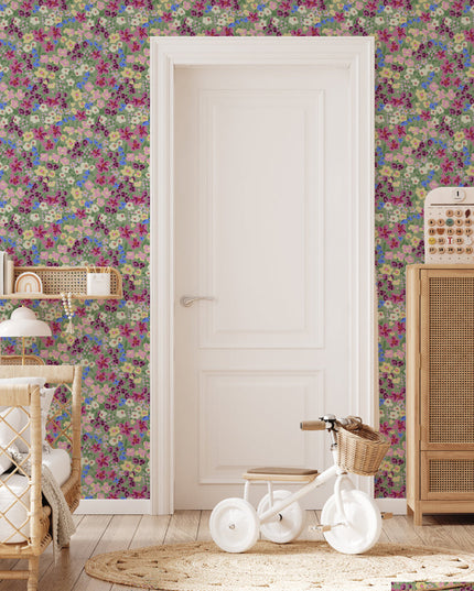 Babykamer Bloemen Behang - Flower Field