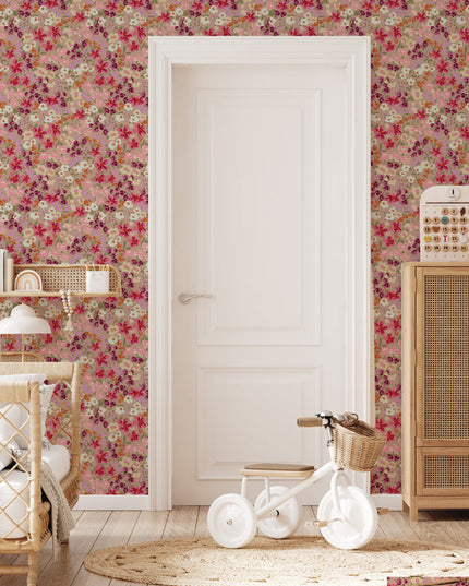 Babykamer Bloemen Behang - Flower Field