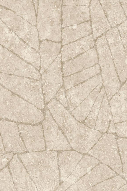 30333 Arte Koalin Fragment - Dit behang is een zachte combinatie van beige en lichtbruine tinten met subtiele witte accenten die een natuurlijke