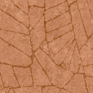 30334 Arte Koalin Fragment - Dit behang is uitgevoerd in warme terrakleurige tinten met subtiele accenten van rood en oranje.