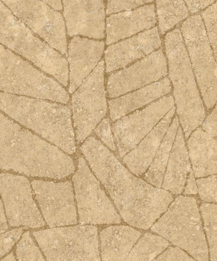 30335 Arte Koalin Fragment - Dit behang is subtiel opgebouwd uit warme oker- en bruintinten