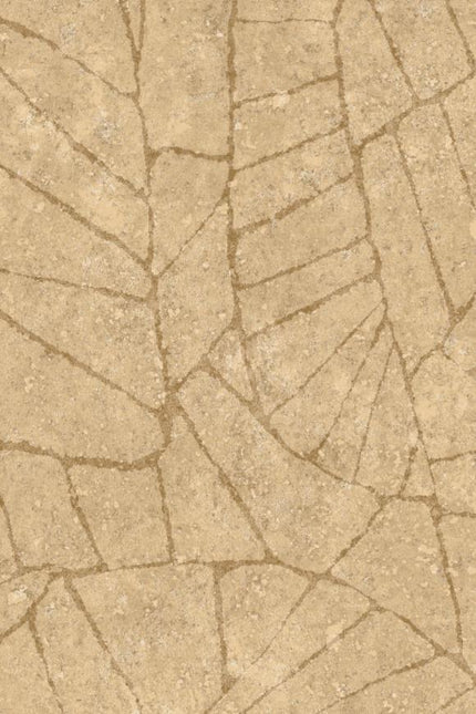 30335 Arte Koalin Fragment - Dit behang is subtiel opgebouwd uit warme oker- en bruintinten